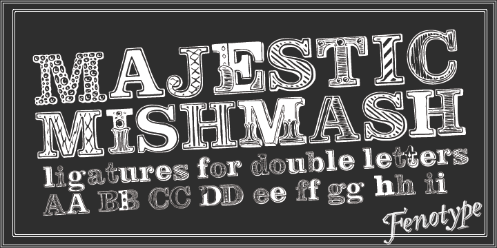 Majestic Mishmash Regular Font preview